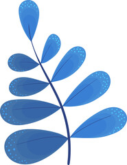 sprig with round leaf blue