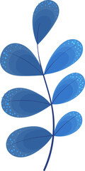 sprig with round leaf blue
