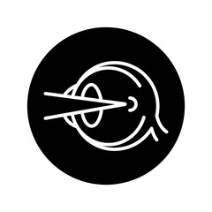 Myopia olor line icon. Pictogram for web page