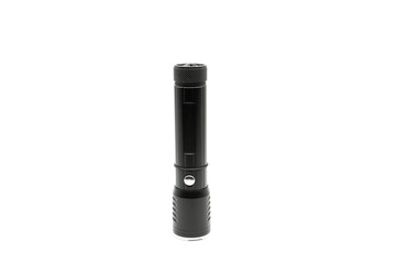 Black flashlight on white background