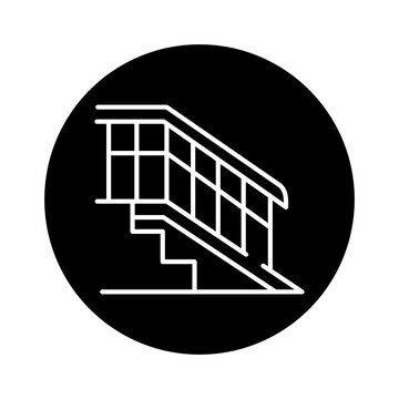 recommend clip art: Wheelchair ramp color line icon. Disability. Isolated vector element.