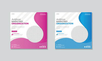 Modern social media post banner template, Corporate social media web banner design, Facebook Post, Instagram Post template