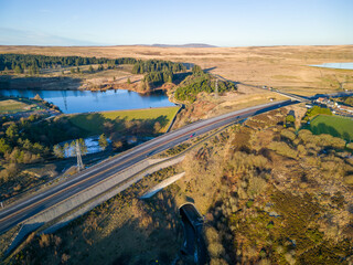 Aerial view of the A465 