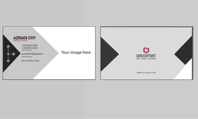 Gray, Black and white 3 cloure mix creative business card.