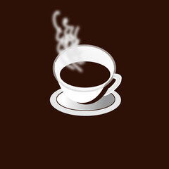 cup of coffee with beans