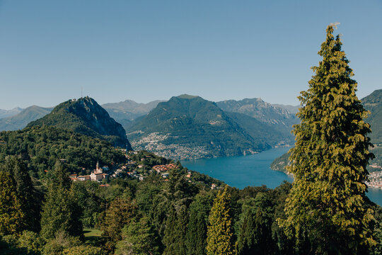 Lake and mountain view at Parco San Grato