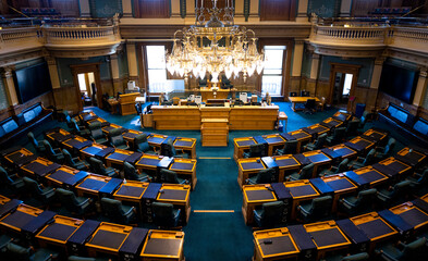 The House of representatives at the Colorado State Capitol
