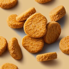 A collection of chicken nuggets fast food created with generative AI technology