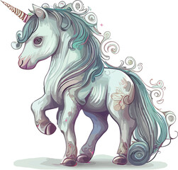 A beautiful unicorn vector illustration