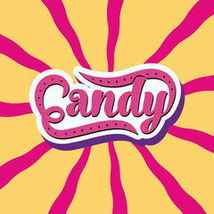 Illustration candy typography text effect design for poster, banner, logo. Vector