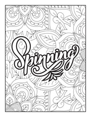 Affirmative quotes coloring page. Positive quotes. Good vibes. Coloring book for adults. Typography design. Hand drawn with inspiration word. Coloring for adult and kids. Quotes. Quotes Coloring. 