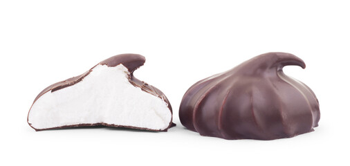 Marshmallow in chocolate and mint