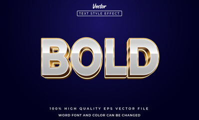 Bold editable text effect with 3d style