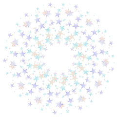 Colorful wreath stars. Vector illustration.	