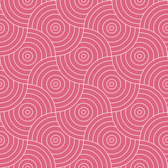 Circle seamless pink pattern. circle background.Modern stylish texture. Repeating geometric tiles.	