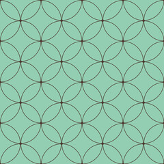 nterlocking circles White and Gray pattern. Seamless background tile.