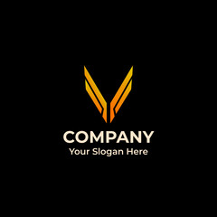 Letter V modern luxury logo company