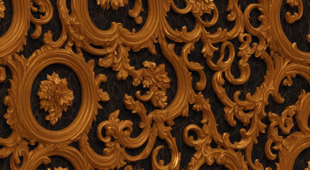 Carved Wood Beauty - Gold wooden textures with carving and detailing