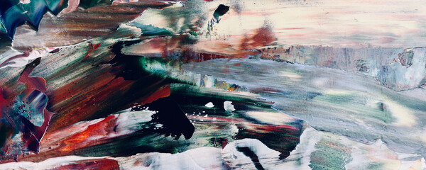 Color texture. Hand drawn oil painting on canvas. Abstract art background. Modern, contemporary art. Colorful canvas. Wall decor background	
