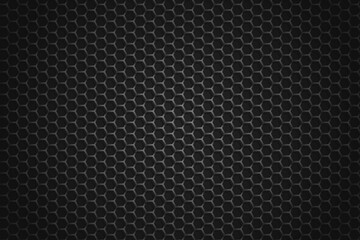 Silver hexagonal metallic honeycomb background. Hexagon pattern. Seamless background. Vector Illustration