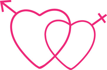 pink love sign heart 