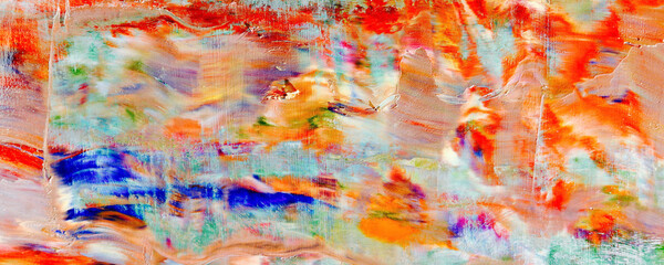 Color texture. Hand drawn oil painting on canvas. Abstract art background. Modern, contemporary art. Colorful canvas. Wall decor background	
