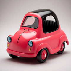 toy car isolated on white plastice render 3d 