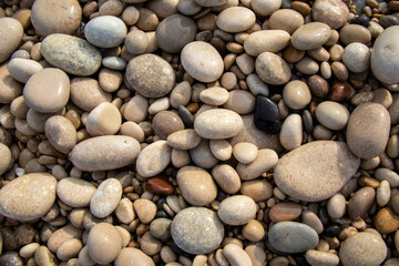 Stones on the beach of Alfaz del Pi, Costa Blanca, Spain