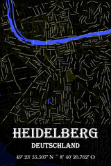 Urbaner Heidelberg Straßename Stadtplan