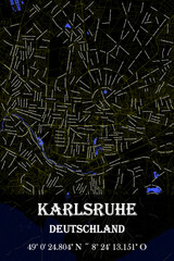 Urbaner Karlsruhe Straßename Stadtplan