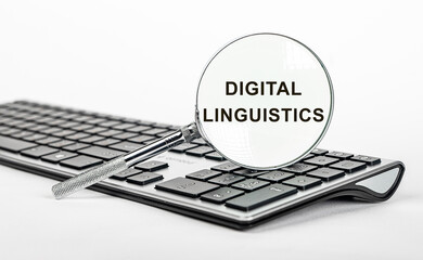 Digital Linguistics science concept. Communication with computer