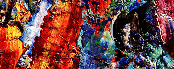 Color texture. Hand drawn oil painting on canvas. Abstract art background. Modern, contemporary art. Colorful canvas. Wall decor background	
