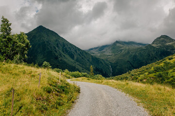 Beautiful hiking nature in Davos Klosters in Switzerland