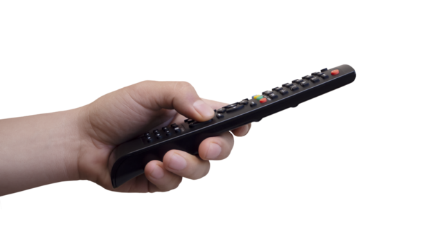 man hand with his remote control - transparent PNG