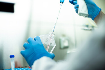 cell culture at the medicine, medical and cell culture laboratory