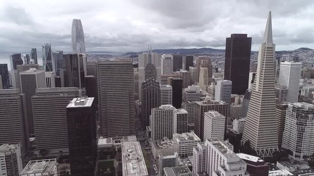 San Francisco Cityscape. Business District with Skyscraper in Background. Financial District. California, USA