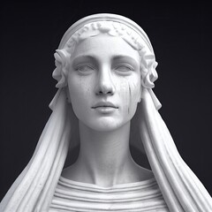 generative ai statue of Ancient Greek woman