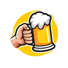 Beer Logo Design Template Inspiration, Vector Illustration.