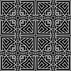 Vector pattern in geometric ornamental style. Black and white color. Simple geo all over print block for apparel textile, ladies dress, fashion garment, digital wall paper.