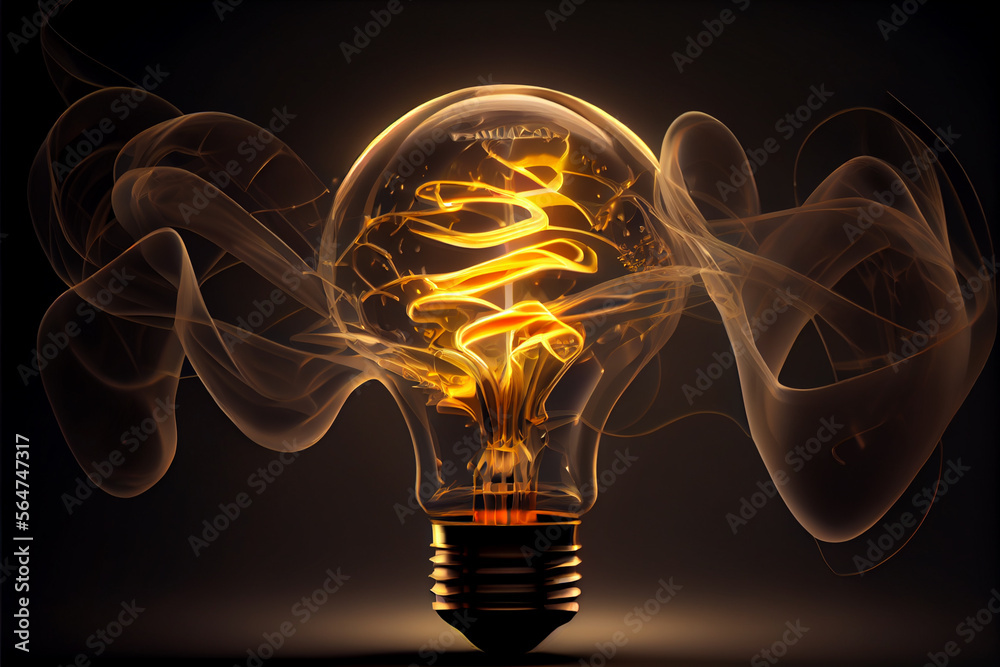 Aufkleber beautiful abstract illustrations lightbulb on a background.