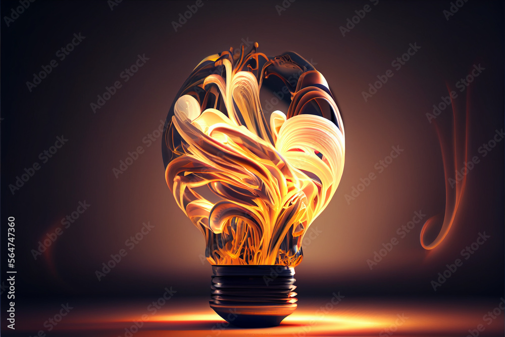 Aufkleber beautiful abstract illustrations lightbulb on a background.