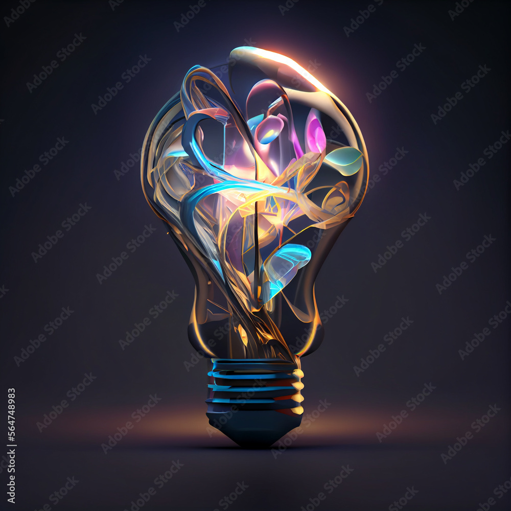 Aufkleber beautiful abstract illustrations lightbulb on a background.