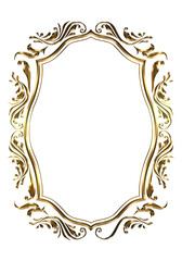 表彰状、ゴールドメタリックのオリエント柄、アラベスク柄、ダマスク柄の飾り罫ビンテージのフレーム