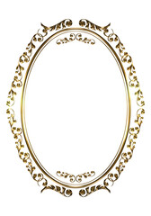 表彰状、ゴールドメタリックのオリエント柄、アラベスク柄、ダマスク柄の飾り罫ビンテージのフレーム