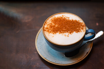 Mug with chai latte with alternative milk like almond, cashew, oat