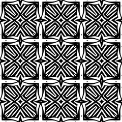 Vector pattern in geometric ornamental style. Black and white color. Simple geo all over print block for apparel textile, ladies dress, fashion garment, digital wall paper.
