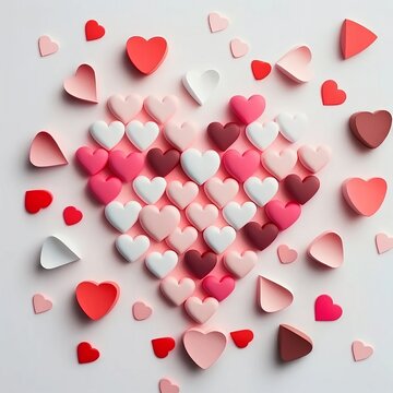 Coeur, illustration, amour, Saint Valentin, d&eacute;co
