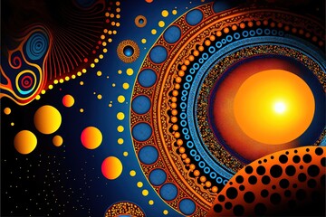 Background with African patterns and shapes, Black History Month. Generative AI