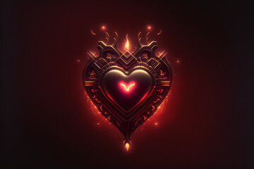 Glowing heart symbol