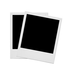 two Realistic empty photo frame, png transparent background